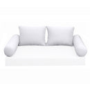 Modern outdoor daybed cushion set with two bolsters and two pillows, ideal for patio, porch, or indoor lounge spaces. — cover only