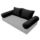 STYLE 1 pillow and bolster cushion set for daybeds, porch swings, or beds – indoor and outdoor use with durable knife-edge design. — cover only