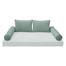Modern outdoor daybed cushion set with two bolsters and two pillows, ideal for patio, porch, or indoor lounge spaces. — cover only
