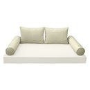 Modern outdoor daybed cushion set with two bolsters and two pillows, ideal for patio, porch, or indoor lounge spaces. — cover only
