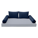 Modern outdoor daybed cushion set with two bolsters and two pillows, ideal for patio, porch, or indoor lounge spaces. — cover only
