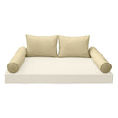 Modern outdoor daybed cushion set with two bolsters and two pillows, ideal for patio, porch, or indoor lounge spaces. — cover only
