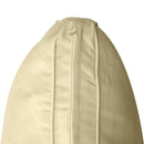 Indoor sunroom with pillow and bolster cushions, adding warmth and modern comfort.
