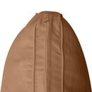 Indoor sunroom with pillow and bolster cushions, adding warmth and modern comfort.
