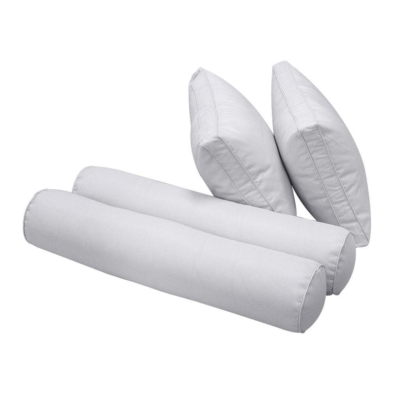 STYLE 1 Pillow & Bolster Cushion for Outdoor Indoor Daybed Porch Swing Bed Crib Size Piped Trim AD105 | COVERS ONLY |