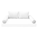 Modern outdoor daybed cushion set with two bolsters and two pillows, ideal for patio, porch, or indoor lounge spaces. — cover only
