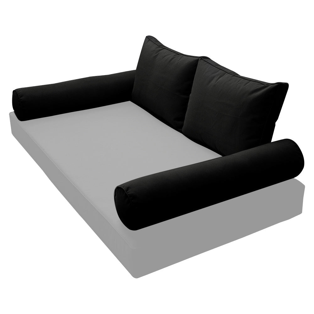 STYLE 1 pillow and bolster cushion set for daybeds, porch swings, or beds – indoor and outdoor use with durable knife-edge design. — cover only
