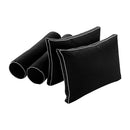 Five-piece pillow and bolster cushion set including seat cushion, two square back pillows, and two bolster pillows for indoor or outdoor seating.