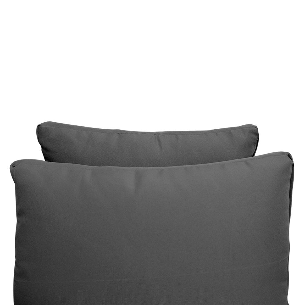 Outdoor daybed styled with cushion set, ideal for patio or garden lounging