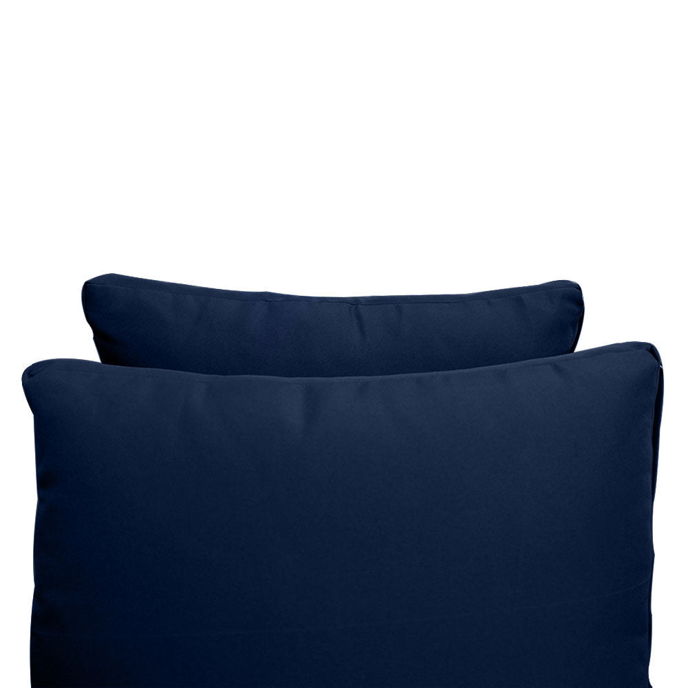 Outdoor daybed styled with cushion set, ideal for patio or garden lounging