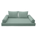 Modern outdoor daybed cushion set with two bolsters and two pillows, ideal for patio, porch, or indoor lounge spaces. — cover only
