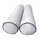 STYLE 1 Pillow & Bolster Cushion for Outdoor Indoor Daybed Porch Swing Bed Full Size Contrast Trim AD105 | COVERS ONLY |