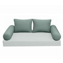  Modern outdoor daybed cushion set with two bolsters and two pillows, ideal for patio, porch, or indoor lounge spaces. — cover only