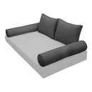 STYLE 1 pillow and bolster cushion set for daybeds, porch swings, or beds – indoor and outdoor use with durable knife-edge design. — cover only

