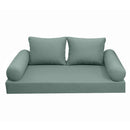 Modern outdoor daybed cushion set with two bolsters and two pillows, ideal for patio, porch, or indoor lounge spaces. — cover only