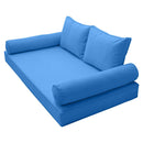 STYLE 1 pillow and bolster cushion set for daybeds, porch swings, or beds – indoor and outdoor use with durable knife-edge design. — cover only
