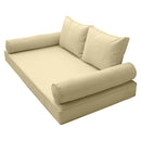 STYLE 1 pillow and bolster cushion set for daybeds, porch swings, or beds – indoor and outdoor use with durable knife-edge design. — cover only
