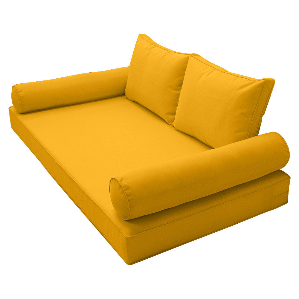 STYLE 1 pillow and bolster cushion set for daybeds, porch swings, or beds – indoor and outdoor use with durable knife-edge design. — cover only
