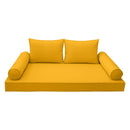 Modern outdoor daybed cushion set with two bolsters and two pillows, ideal for patio, porch, or indoor lounge spaces. — cover only

