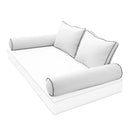 STYLE 1 pillow and bolster cushion set for daybeds, porch swings, or beds – indoor and outdoor use with durable knife-edge design. — cover only