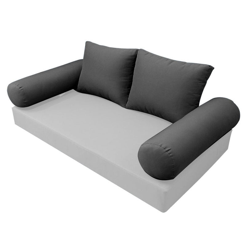 STYLE 1 Pillow & Bolster Cushion for Outdoor Indoor Daybed Porch Swing Bed Queen Size Knife Edge AD003 | COVERS ONLY |