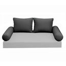  Modern outdoor daybed cushion set with two bolsters and two pillows, ideal for patio, porch, or indoor lounge spaces. — cover only