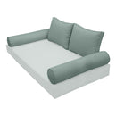 STYLE 1 pillow and bolster cushion set for daybeds, porch swings, or beds – indoor and outdoor use with durable knife-edge design. — cover only
