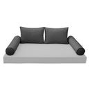 Modern outdoor daybed cushion set with two bolsters and two pillows, ideal for patio, porch, or indoor lounge spaces. — cover only
