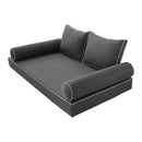 STYLE 1 pillow and bolster cushion set for daybeds, porch swings, or beds – indoor and outdoor use with durable knife-edge design. — cover only