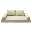 Modern outdoor daybed cushion set with two bolsters and two pillows, ideal for patio, porch, or indoor lounge spaces. — cover only
