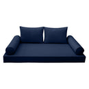 Modern outdoor daybed cushion set with two bolsters and two pillows, ideal for patio, porch, or indoor lounge spaces. — cover only
