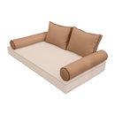 STYLE 1 pillow and bolster cushion set for daybeds, porch swings, or beds – indoor and outdoor use with durable knife-edge design. — cover only
