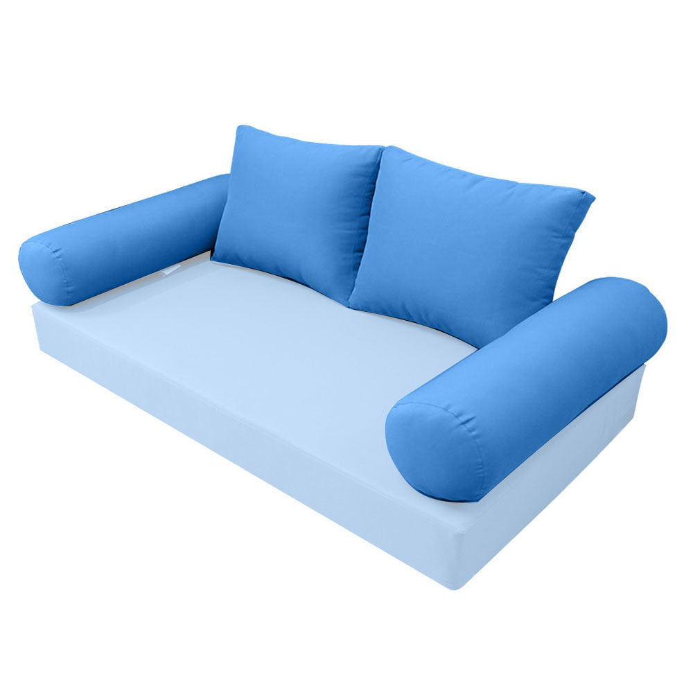 STYLE 1 pillow and bolster cushion set for daybeds, porch swings, or beds – indoor and outdoor use with durable knife-edge design. — cover only