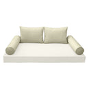 Modern outdoor daybed cushion set with two bolsters and two pillows, ideal for patio, porch, or indoor lounge spaces. — cover only

