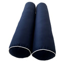 STYLE 1 - Mattress & Pillow Bolster Cushion for Outdoor Indoor Daybed Porch Swing Bed Contrast Trim Twin Size AD101 | COVERS ONLY |