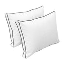 Pillow and bolster cushions displayed on an outdoor porch swing for a cozy, elegant setting.