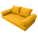 STYLE 1 pillow and bolster cushion set for daybeds, porch swings, or beds – indoor and outdoor use with durable knife-edge design. — cover only