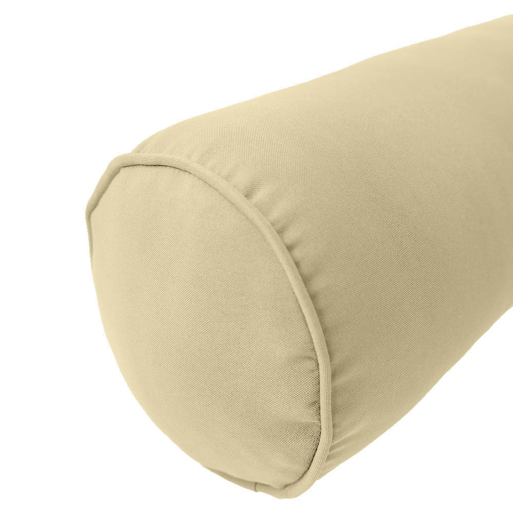 STYLE 1 - Mattress & Pillow Bolster Cushion for Outdoor Indoor Daybed Porch Swing Bed Piped Trim Twin Size AD103  | COVERS ONLY |