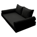 STYLE 1 pillow and bolster cushion set for daybeds, porch swings, or beds – indoor and outdoor use with durable knife-edge design. — cover only
