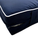 STYLE 1 - Mattress & Pillow Bolster Cushion for Outdoor Indoor Daybed Porch Swing Bed Contrast Trim Twin-XL Size AD101 | COVERS ONLY |