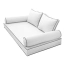 STYLE 1 pillow and bolster cushion set for daybeds, porch swings, or beds – indoor and outdoor use with durable knife-edge design. — cover only
