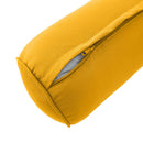 STYLE 1 - Mattress & Pillow Bolster Cushion for Outdoor Indoor Daybed Porch Swing Bed Piped Trim Twin-XL Size AD108 | COVERS ONLY |