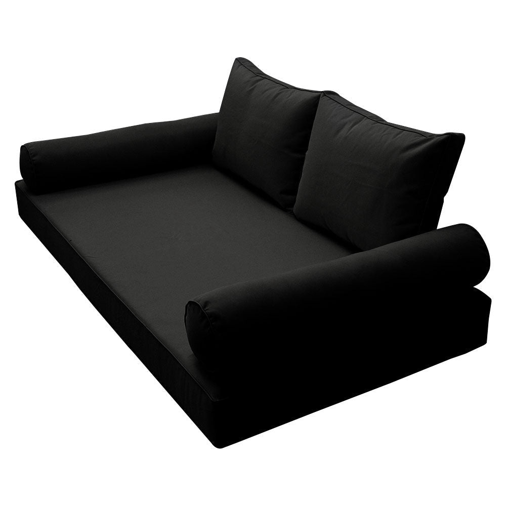STYLE 1 pillow and bolster cushion set for daybeds, porch swings, or beds – indoor and outdoor use with durable knife-edge design. — cover only
