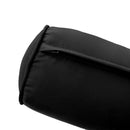 STYLE 1 - Mattress & Pillow Bolster Cushion for Outdoor Indoor Daybed Porch Swing Bed Piped Trim Twin-XL Size AD109 | COVERS ONLY |