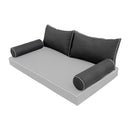 STYLE 2 pillow and bolster cushion set for daybeds, porch swings, or beds – indoor and outdoor use with durable knife-edge design. — cover only