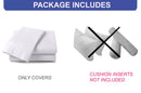 STYLE 2 Pillow & Bolster Cushion for Outdoor Indoor Daybed Porch Swing Bed Crib Size Contrast Trim AD005 | COVERS ONLY |