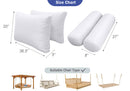 STYLE 2 Pillow & Bolster Cushion for Outdoor Indoor Daybed Porch Swing Bed Crib Size Contrast Trim AD005 | COVERS ONLY |