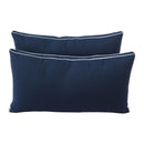 Pillow and bolster cushions displayed on an outdoor porch swing for a cozy, elegant setting.