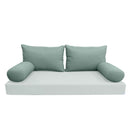STYLE 2 Pillow & Bolster Cushion for Outdoor Indoor Daybed Porch Swing Bed Crib Size Knife Edge AD002 | COVERS ONLY |