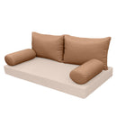 STYLE 2 pillow and bolster cushion set for daybeds, porch swings, or beds – indoor and outdoor use with durable knife-edge design. — cover only